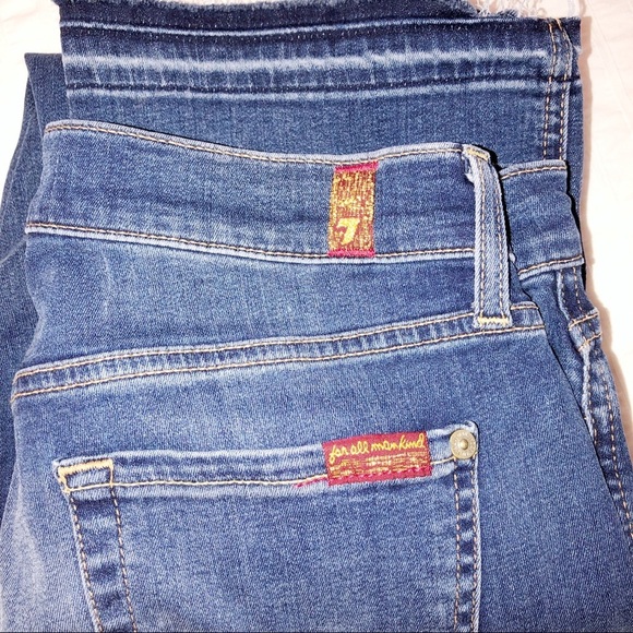 7 FAM size 29 cropped boot/raw hem jeans - Picture 5 of 5